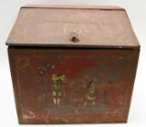 Antique Asian Motif Gun Powder Bin