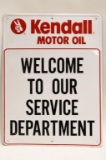 SST Embossed Kendall Motor Oil Advertising Sign