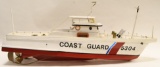 Vintage Hand Made Wood Battery Op Coast Guard Ship