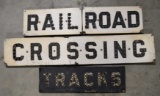 SSP Railroad Crossing Tracks Glass Reflector Signs