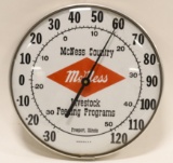 Vintage McNess Country LIvestock  Adv Thermometer