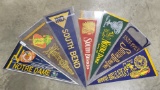 Lot Of 7 Vintage Notre Dame & South Bend Pennants