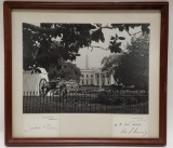 Hand Signed Framed Cards By John & Jackie Kennedy