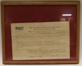 Teddy Roosevelt Signed 1905 Alabama Land Grant
