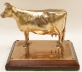 Vintage Jersey Cow Metal Trophy