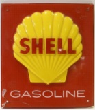 Vintage Shell Gasoline Embossed Advertising Sign