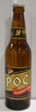 Large P.O.C. Pilsner Beer Advertising Glass Bottle