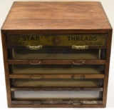 Early Star Threads Advertising Spool Cabinet