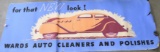 Vintage Art Deco Wards Auto Cleaner Banner