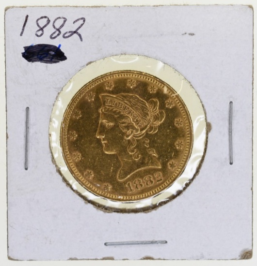 1882 US $10 Gold Liberty Head Coin XF/AU