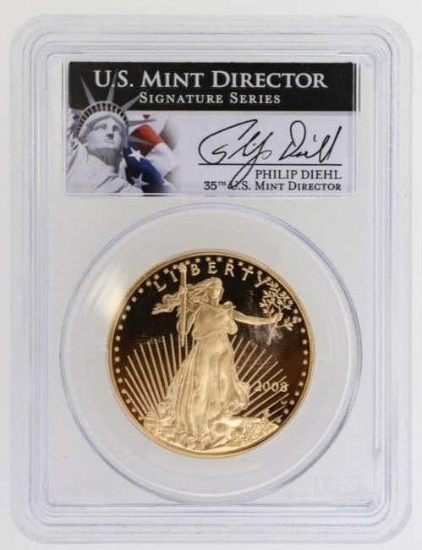 2008-W American Eagle 1 Oz Gold Coin PCGS PR69DCAM