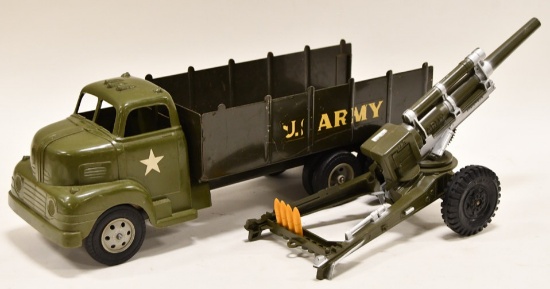 Louis Marx U.S. Army Truck with Cannon