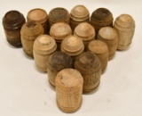 Lot of Wooden Barrels for Toy Trucks