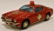 Tin Litho Pull String Windup Fire Dept. Chief Car