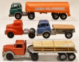 Lot of Hubley Log haulers, Tanker Trucks, and More