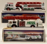 1989 and 2000 Hess Toy Fire Trucks