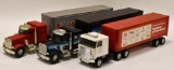 (3) Ertl Peterbilt and International Semi Truck