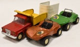 Mini-Tonka Dump Truck, Fun Buggy, and Trailer