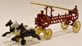Cast Iron 3-Horse Drawn Ladder Wagon
