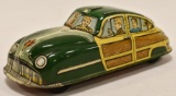 Marx Tin Litho Windup Woody Wagon Car