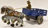 Marx Tin Windup Dual Horse and Cart