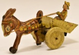 Marx Tin Litho Windup Balky Mule with Cart