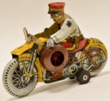 Marx Tin Litho Windup Police Motorcycle with Siren