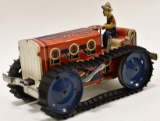 Marx Tin Litho Windup Crawler Tractor