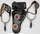 1938 Lone Ranger Clicker Pistol W/ Holster & Spurs