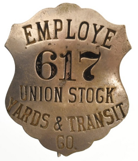 Union Stock Yards & Transit Co. Employee Badge