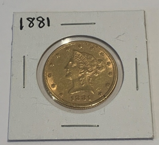 1881 $10 Gold Liberty Eagle