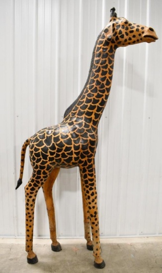 Large Faux Taxidermy Leather Wrapped Giraffe
