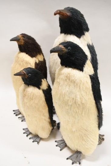 Lot Of 4 Faux Taxidermy Penguins