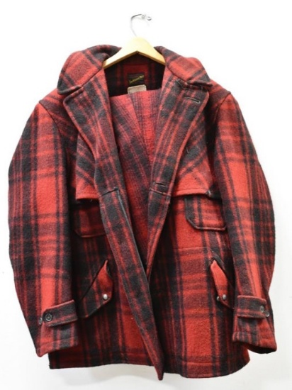 Soo Woolen Mills Red Wool Plaid Hunting Outfit