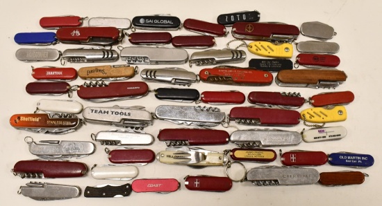 Lot Of 54 Multi-Tool Pocket Knives & More