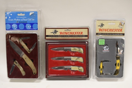 (3) Limited Edition Winchester Knife Sets