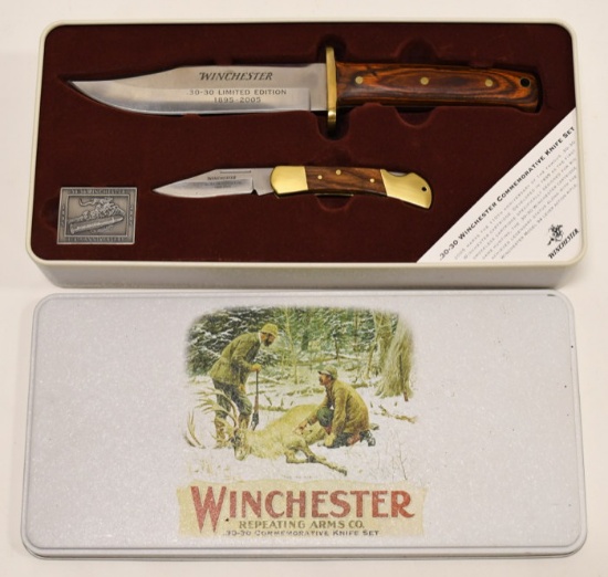 Winchester .30-30 Commemorative Knife Set In Case
