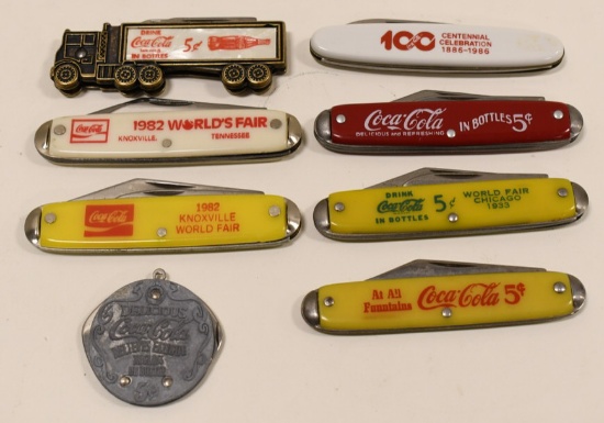 (8) Vintage Promotional Coca-Cola Folding Knives