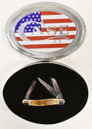 Case XX USA Shield Stockman Folding Knife In Tin