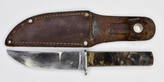 Vintage Case Cutlery Fixed Blade Knife w/ Sheath