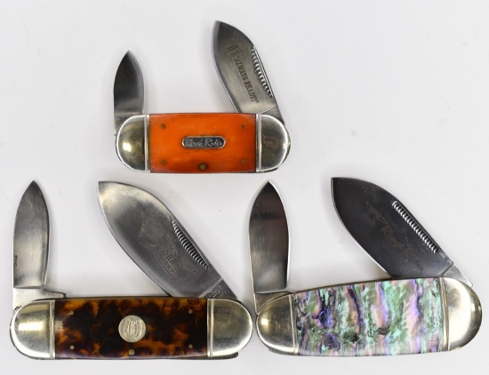 (3) Rough Rider Brand Elephant Toe Folding Knives