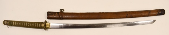 Late WWII Japanese Samurai Sword w/ Scabbard