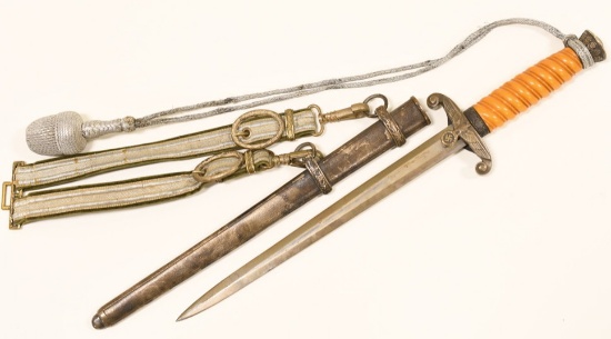WWII German Army Officer's Dagger With Scabbard