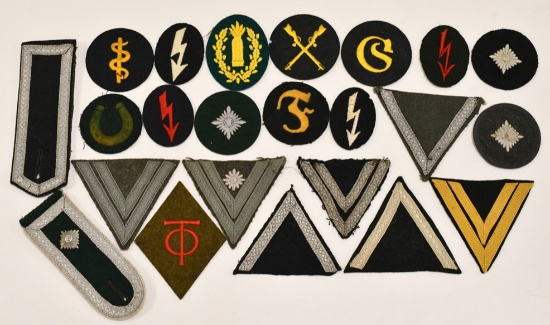 Lot Of WWII German Heer Insignia Patches & More