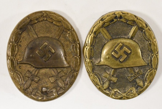 (2) WWII German Military Wound Badges