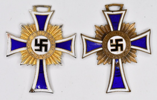 Lot Of 2 WWII German Mother's Cross Medals