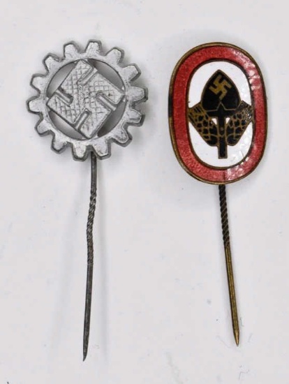 (2) WWII German Labor / RAD Stick Pins
