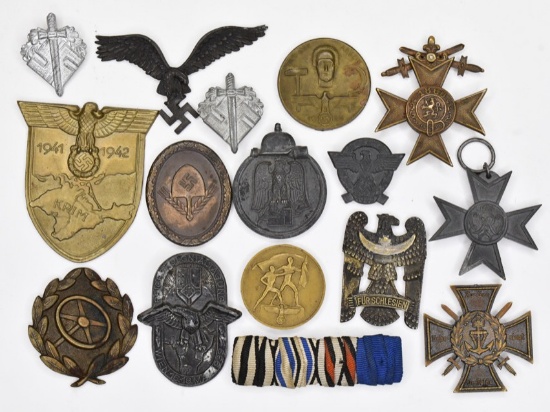 Lot Of WWII & Pre WWII German Medals & More