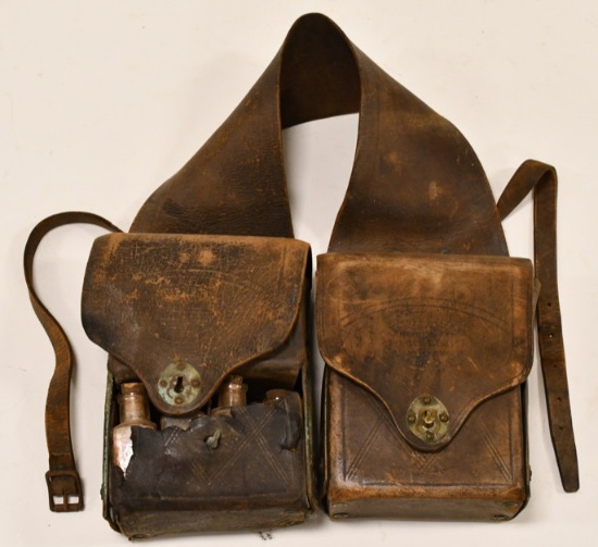 Antique Leather Medical Saddlebags Dated 1870