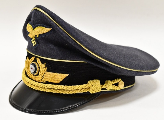 MQR WWII German Luftwaffe General's Visor Cap